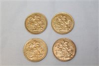 Lot 2058 - G.B. Edward VII gold Sovereigns - 1903, 1905P...