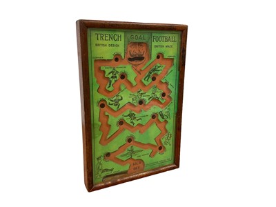 Lot 837 - First World War Trench Football propaganda game in glazed wooden case.