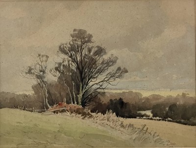 Lot 193 - Cyril Boler (1895-1978) watercolour - Sketch on Millen's Land, signed, 29cm x 38cm, in glazed gilt frame  
Provenance: Boormans Galleries 1951