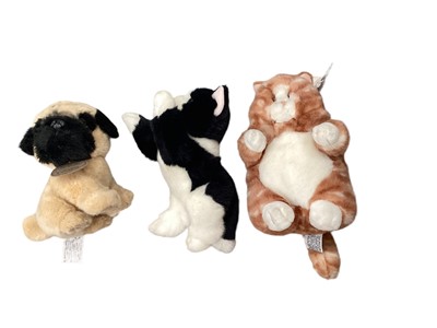 Lot 1930 - Two Russ Prudence soft toy cats, plus other animals (6)