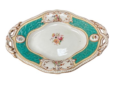 Lot 154 - Part service of Victorian china tablewares, with turquoise and gilt borders