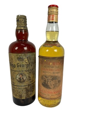 Lot 16 - Whisky - two bottles, King George IV Old Scotch Whisky, 70%, together with a bottle of Glenmorangie 10 year old, 26 2/3 fl. ozs., 70%