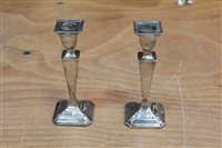 Lot 2858 - Pair Art Deco Silverer candlesticks (Sheffield...