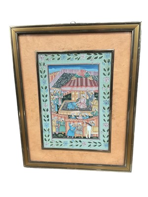 Lot 238 - Indo-Persian gouache temple scene