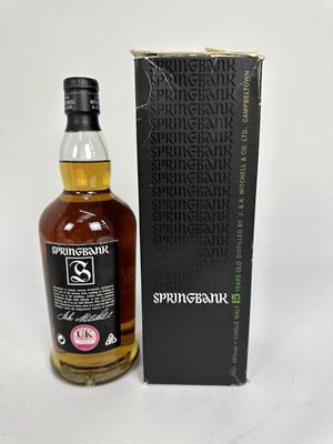 Lot 44 - Whisky - one bottle, Springbank, aged 15 years, 70cl., 46%, boxed