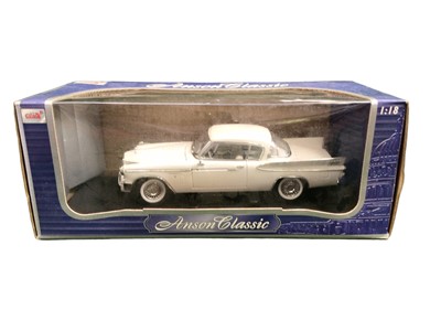 Lot 1936 - Selection of 1:18 scale diecast American Classic Cars by various manufacturers including 1941 Chevrolet convertible, 1956 Lincoln Premiere, 1967 Plymouth Belvedere II, 1957 Studebaker Golden Hawk (...