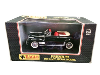 Lot 1936 - Selection of 1:18 scale diecast American Classic Cars by various manufacturers including 1941 Chevrolet convertible, 1956 Lincoln Premiere, 1967 Plymouth Belvedere II, 1957 Studebaker Golden Hawk (...