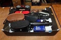 Lot 2809 - Seven pairs of binoculars in fitted cases,...