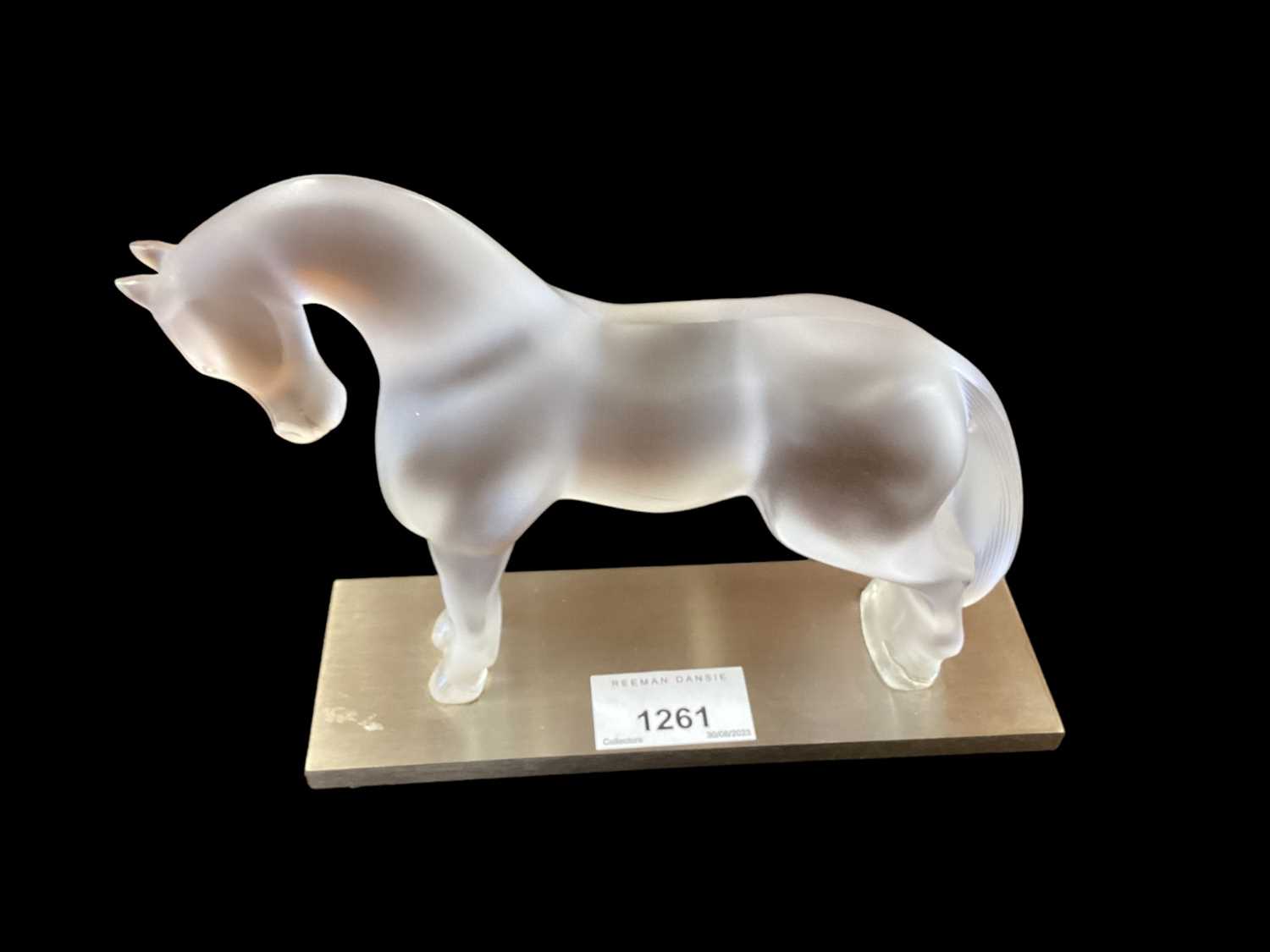 Lot 1261 - Contemporary Lalique figure of a Horse