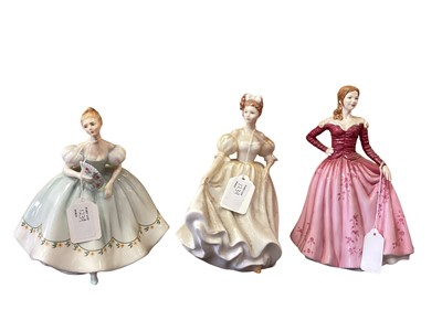 Lot 1239 - Ten Royal Doulton figures - Daydreams HN1731, Emily HN3688, Merry Christmas HN3096, Melissa HN4913, Natalie HN3173, First Dance HN2803, Fair Lady HN2193, Alexandra HN3286, Diane HN3604 and Charlott...