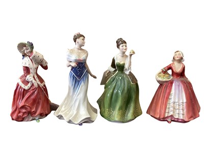 Lot 1240 - Ten Royal Doulton figures - Helen HN3601, For You HN3754, Janet HN1537, Fair Lady HN2832, Claire HN3646, Fragrance HN3311, Christmas Morn HN1992, Fiona HN2694, Emily HN4817 and Fleur HN2368