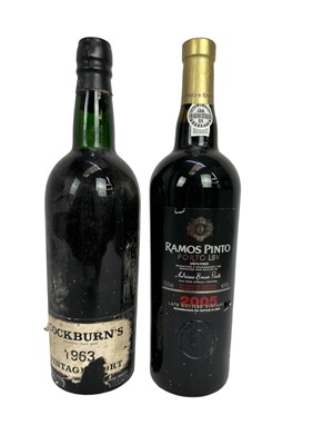 Lot 47 - Port - two bottles, Cockburn's 1963 and Ramos Pinto LBV 2005