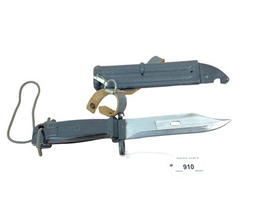 Lot 910 - AKM Type II AK47 bayonet with sheath