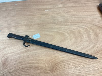 Lot 911 - French 1892 Pattern bayonet with scabbard