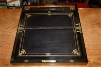 Lot 2824 - Victorian walnut writing box with original...