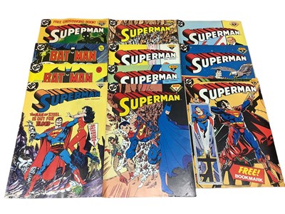 Lot 158 - DC Comics graphic novels Superman, to include the death of Superman (1993) plus badges, World without a Superman (1993), Superman collectors set adventures of Superman #500 and Superman #75, Superm...