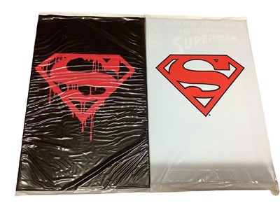 Lot 158 - DC Comics graphic novels Superman, to include the death of Superman (1993) plus badges, World without a Superman (1993), Superman collectors set adventures of Superman #500 and Superman #75, Superm...