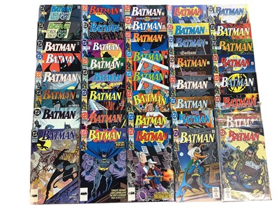 Lot 162 - DC Comics (1987-93) Batman. #405 #408-410 #414-416 #420 #421 #424 #425 #430-432 #434 #435 #440-499 together with a selection of annuals