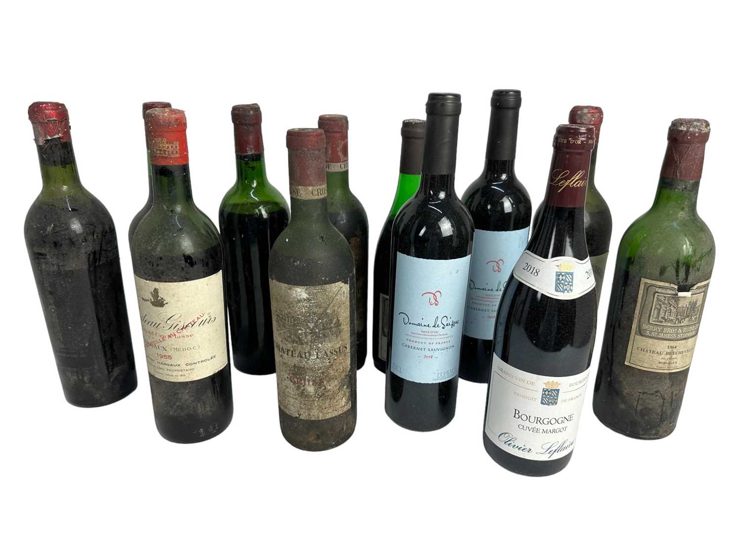 Lot 58 - Wine - twenty bottles, La Muse de Cabestany Pinot noir 2021 (8), Chateau Giscours Margaux 1955, Berry Bros. and others
