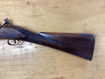 Lot 971 - Reproduction flintlock blunderbuss with brass flared barrel 73.5cm