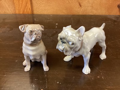 Lot 1272 - Ten Danish models of various dogs, numbered 1133, 1094, 1134, 1895, 1156, 1676, 1008, 1120, 1139, and 1140, most by Dahl Jensen
