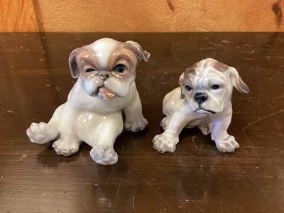 Lot 1272 - Ten Danish models of various dogs, numbered 1133, 1094, 1134, 1895, 1156, 1676, 1008, 1120, 1139, and 1140, most by Dahl Jensen