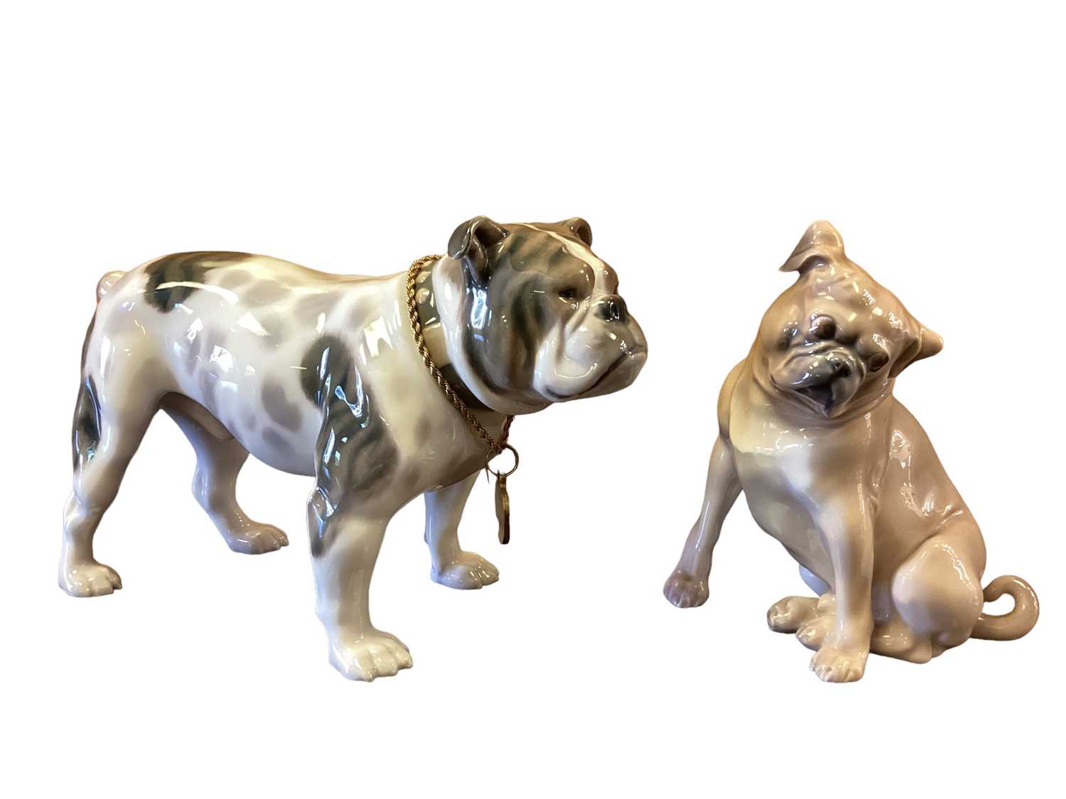FIGURINES, 2 pcs, porcelain, Royal Copenhagen, Bing & Gröndahl, Denmark