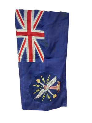 Lot 844 - Old canvas Union Jack together with an ensign flag (2)