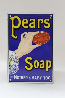 Lot 2537 - Group of reproduction enamel signs, and a group of motorcycling posters