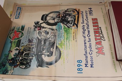 Lot 2537 - Group of reproduction enamel signs, and a group of motorcycling posters