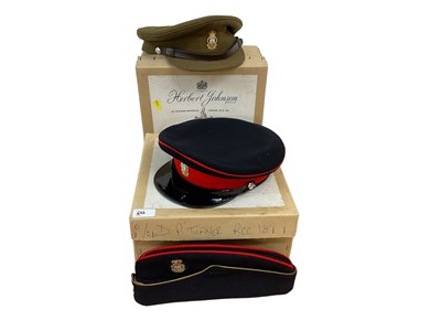 Lot 696 - Two 1960's Herbert Johnson R.O.A.C. Officers hats, together with a matching side cap, in original boxes.