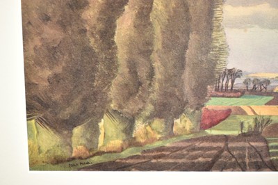Lot 328 - John Northcote Nash (1883-1977) coloured print - Aylesbury Plain, in glazed gilt frame