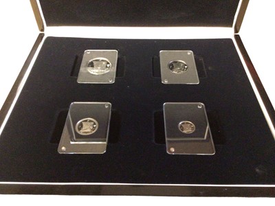 Lot 529 - Isle of Man - L.M.O. HM Queen Elizabeth II 90th Birthday four coin .995 fine platinum proof 'Noble Collection' to include Noble (Wt. 31.103gms), Half Noble (Wt. 15.55gms), Quarter Noble (Wt. 7.77gm...