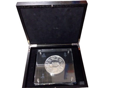 Lot 536 - G.B. - Royal Mint silver proof kilo coin £500 commemorating The Sapphire Jubilee of Her Majesty The Queen 2017 (N.B. Cased with Certficate of Authenticity) (1 coin)