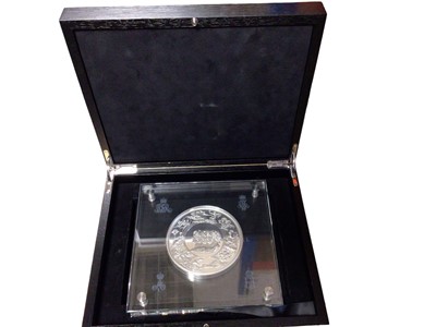 Lot 537 - G.B. - Silver 2kg Pistrucci Waterloo medallion struck to commemorate The Bicentenary of The Battle of Waterloo 2015 (N.B. Cased with Certificate of Authenticity)