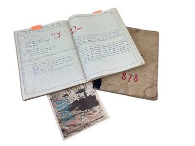 Lot 677 - D-Day interest- two highly interesting Deck Log Books, relating to HMS LCT 878 (Landing Craft of the LCT (MK4) class). The log entries begin in December 1943, with LCT 878, based in the Beaulieu ri...