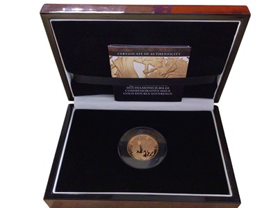 Lot 545 - G.B. - Gold proof Double Sovereign 'Diamond Jubilee' commemorative issue 2012 scarce (N.B. Cased with Certificate of Authenticity) (1 coin)