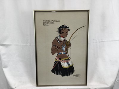 Lot 144 - Barbara Tyrrell, 1912-2015. Two signed limited prints, “Swazi Youth” and “Ngwane Musician”. Signed and numbered. Framed. Barbara Tyrrell is known internationally for her studies of traditional dres...
