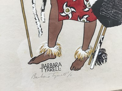 Lot 144 - Barbara Tyrrell, 1912-2015. Two signed limited prints, “Swazi Youth” and “Ngwane Musician”. Signed and numbered. Framed. Barbara Tyrrell is known internationally for her studies of traditional dres...
