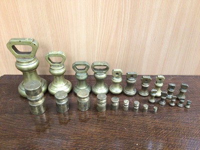 Lot 680 - Collection of antique and later brass weights