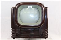 Lot 2833 - 1950s Bush television in bakelite case with...