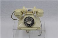 Lot 2835 - GPO ivory telephone - 200 series with index...