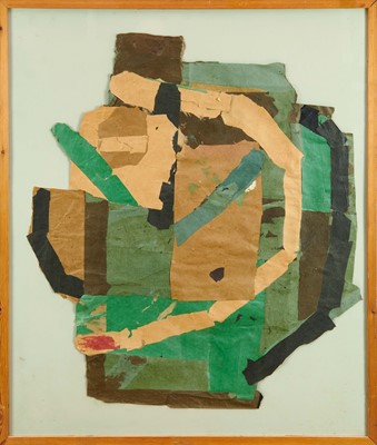 Lot 999 - *Francis Davison (1919-1984) collage - Untitled, 86cm x 73cm, in glazed frame