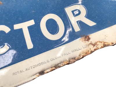 Lot 2010 - Vintage RAC Instructor enamel sign