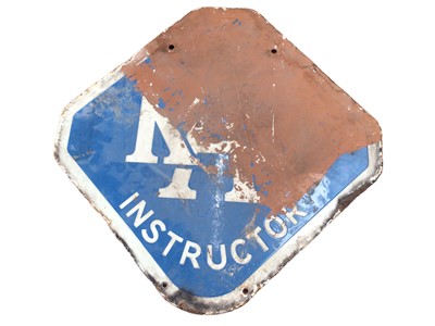 Lot 2010 - Vintage RAC Instructor enamel sign