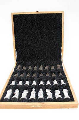 Lot 2579 - Two novelty chess sets with boards.