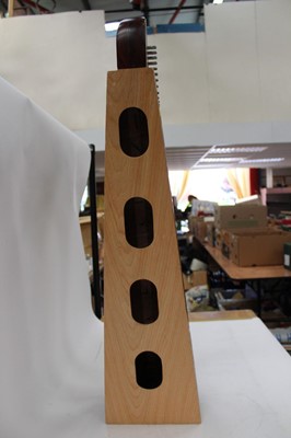 Lot 2231 - Contemporary wooden harp with carved decoration.