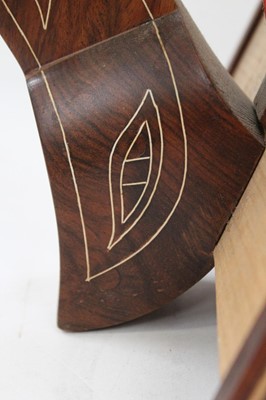 Lot 2231 - Contemporary wooden harp with carved decoration.