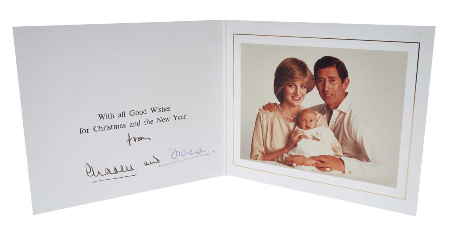 Lot 13 - T.R.H. The Prince and Princess of Wales, signed 1982 Christmas card