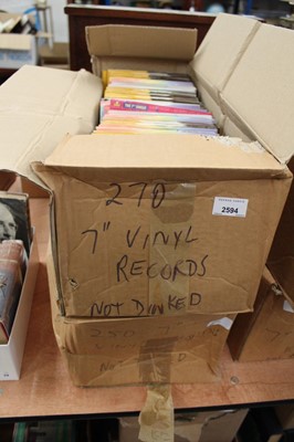 Lot 2594 - Approx. 500 single records including large quantity of 'Old Gold' most of which appear to be unplayer.  Artists include The Stranglers, Dion, Thin Lizzy, Billy Fury, The Kinks and The Foundations (...